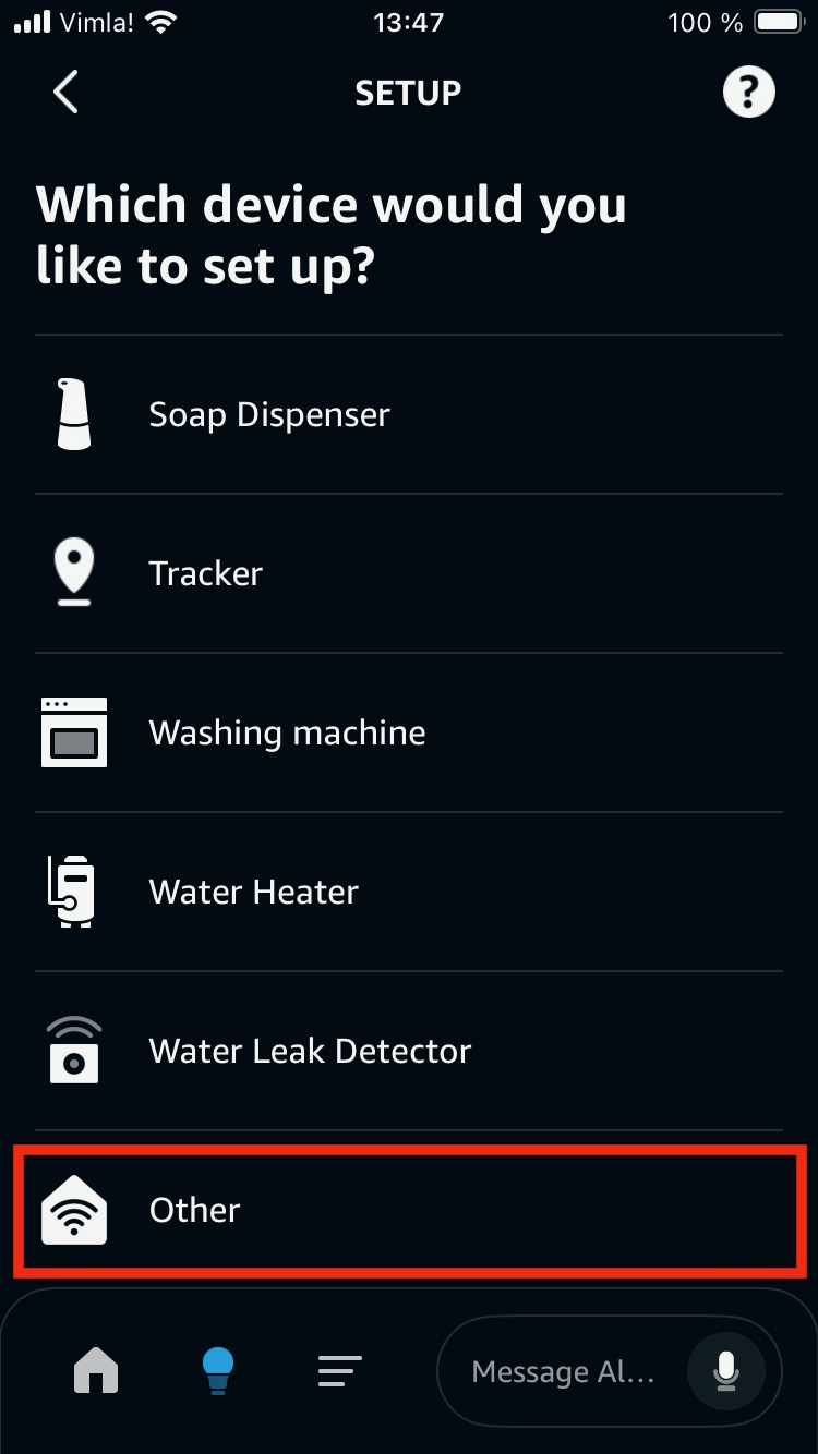 Alexa Setup Step 2
